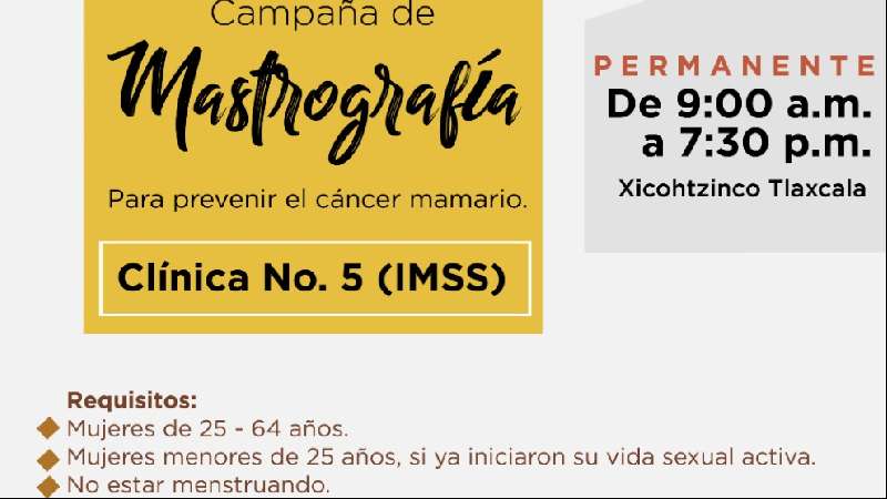 Mastografía preventiva en Xicohtzinco