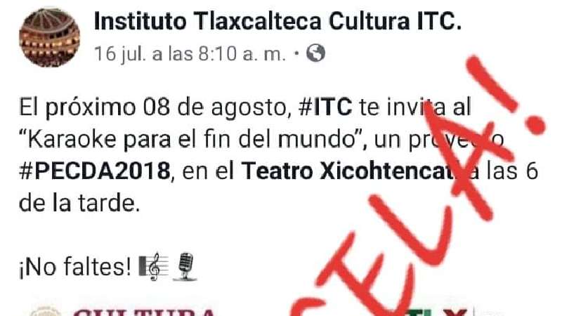 ITC se hace bolas y encima fechas, cancela a artistas locales 