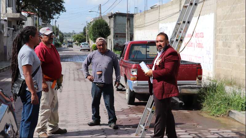 Supervisa Jaramillo trabajos de mantenimiento en Xicohtzinco