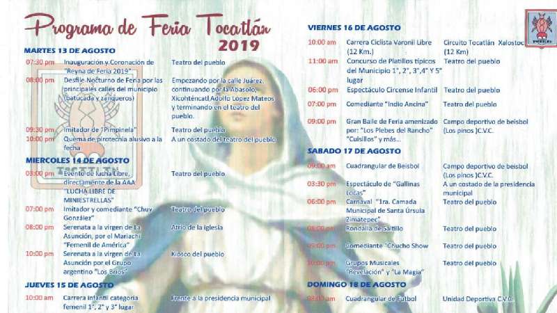 Programa de Feria Tocatlán