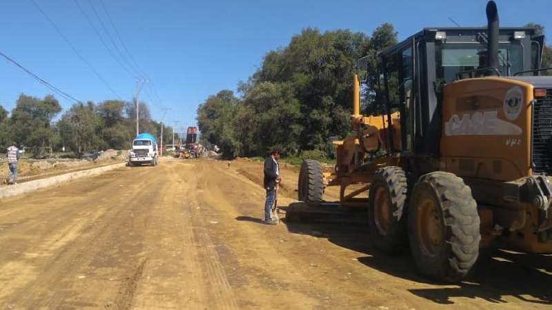 Avanza construcción de acceso a autopista Puebla-Tlaxcala 