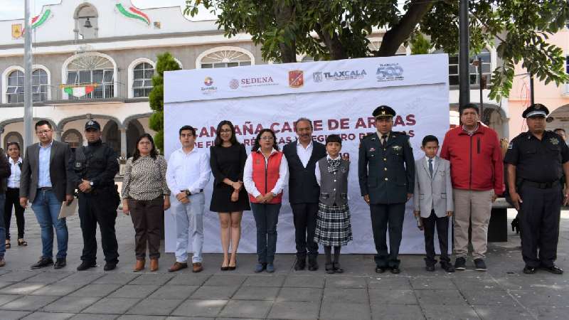 Campaña de Canje de Armas de Fuego y Réplicas llega a Zacatelco 