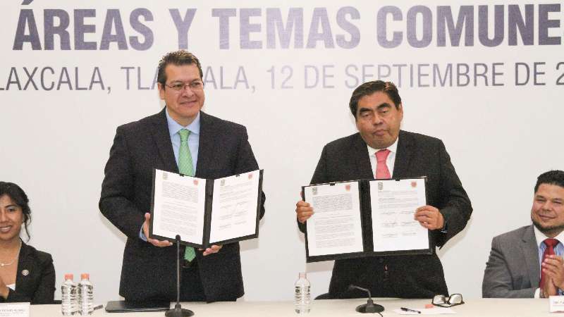 Mena y Barbosa firman convenio de coordinación para el desarrollo