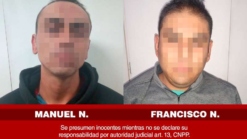 Captura PGJE dos hombres por secuestro de una mujer en Huamantla