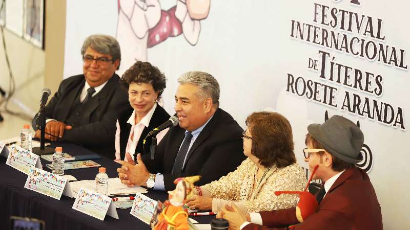 Presentan 34 festival internacional de títeres Rosete Aranda