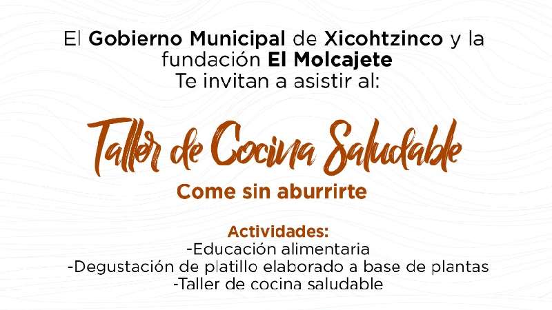 Taller de cocina en Xicohtzinco