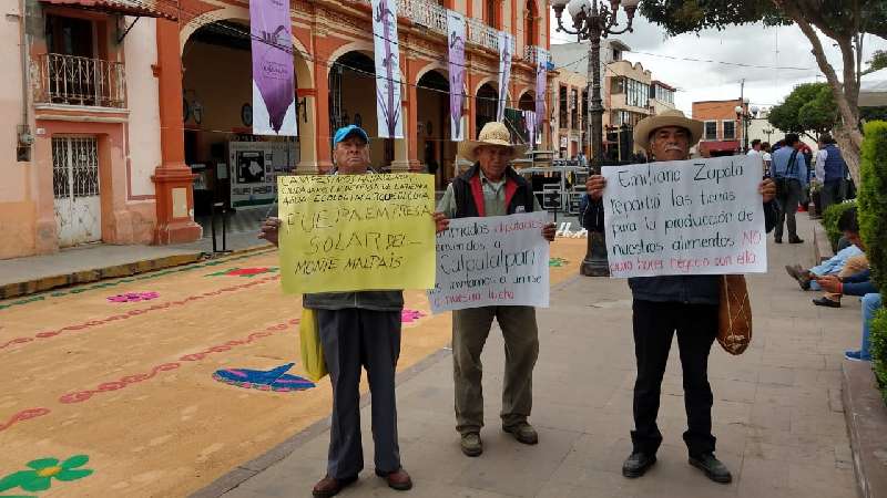 Campesinos despojados de Calpulalpan piden apoyo de poderes