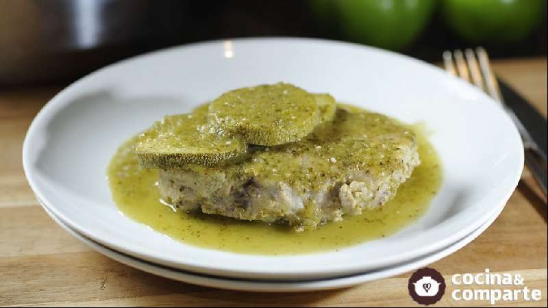 Chuleta de cerdo en salsa verde