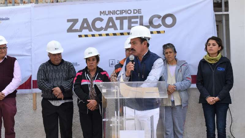 Inician Construcción de Drenaje sanitario en Zacatelco 