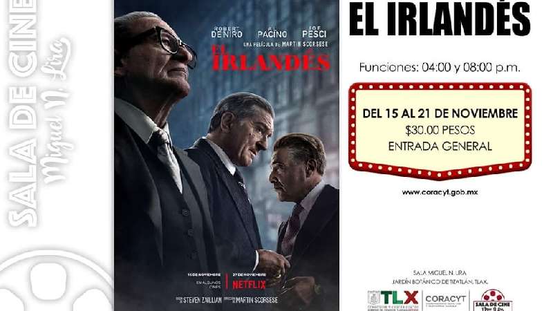 Estreno de El Irlandés en la sala de cine Miguel N. Lira