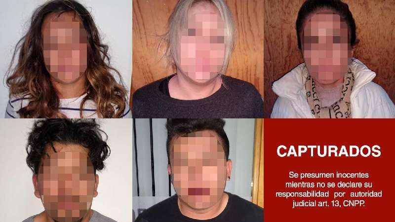 Capturan PGJE y policías de Papalotla a cinco personas por robo 