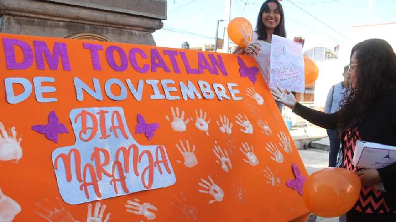 Día de eliminación de violencia a mujeres en Tocatlán