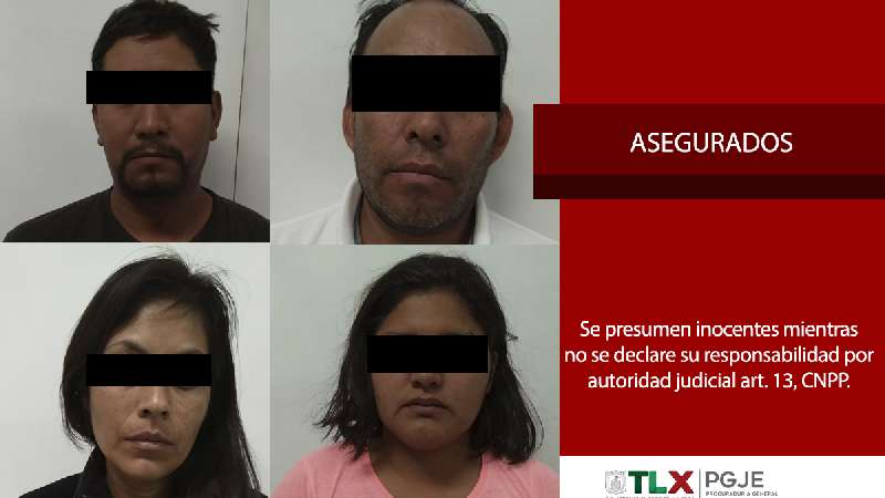 Asegura PGJE cuatro personas por posesión de vehículo con reporte