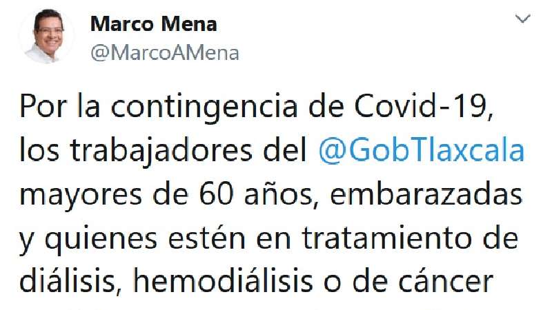 Marco Mena anuncia nuevas medidas preventivas para contener COVID-19