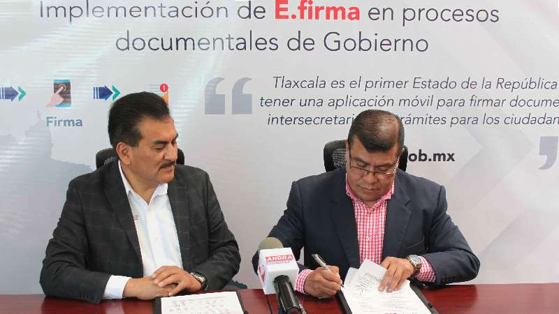 Signan convenio Sedeco y Secte para agilizar trámites con firma elect...