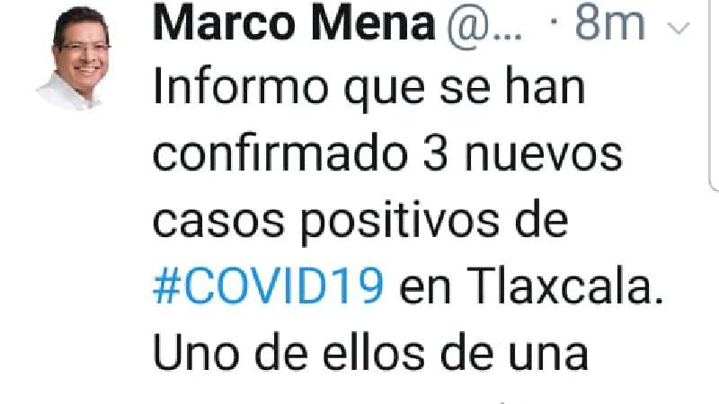 Hay 3 nuevos contagios de Covid-19 en Tlaxcala 