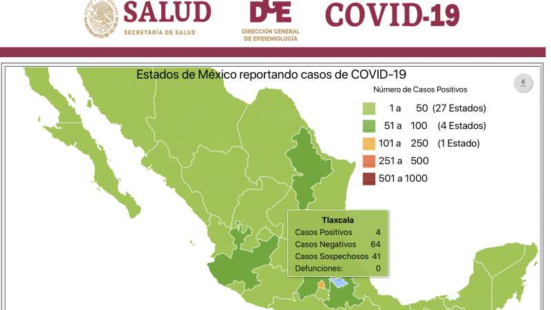 Reportan 41 casos sospechosos de Covid-19 en Tlaxcala, 5 menores