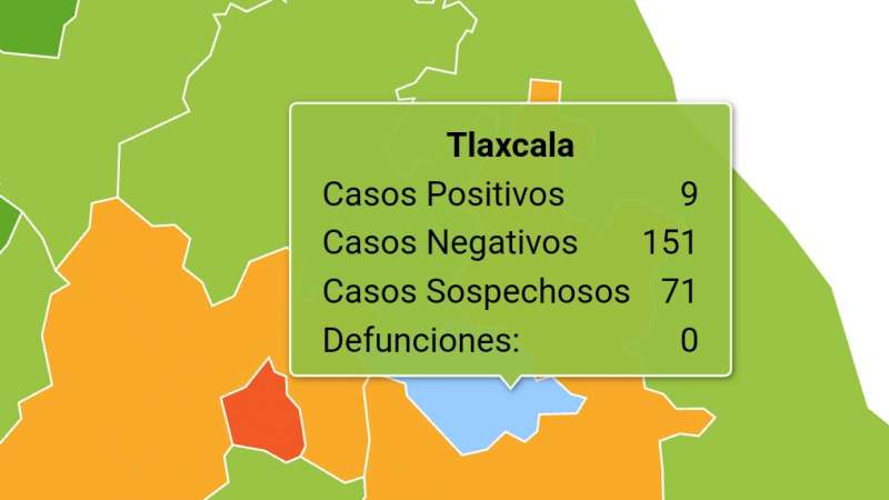 Un caso más de Coronavirus en Tlaxcala, suman 9
