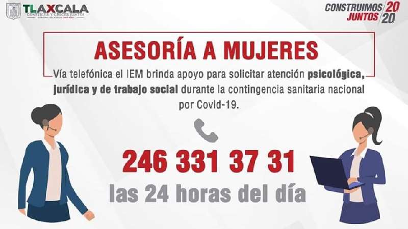 Brinda IEM 309 asesorías telefónicas a mujeres durante emergencia sa...