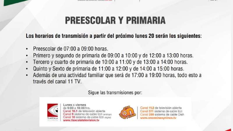 Regreso virtual a aulas, emite SEPE horarios de clases en línea y tv ...