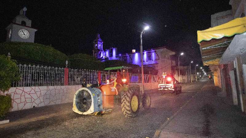 Jornadas de sanitización realizan recorridos de desinfección en 8 mu...