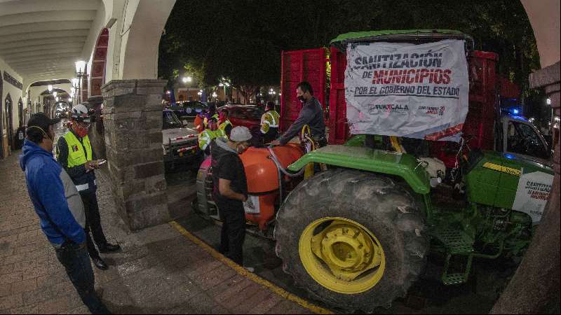 Sanitiza gobierno del estado comunidades del municipio de Tlaxcala