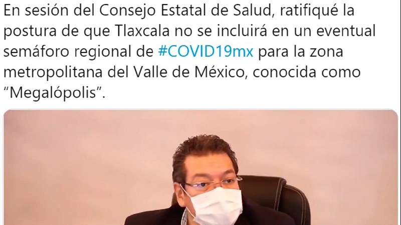 Marco Mena ratifica que Tlaxcala no se incluye en semáforo regional d...