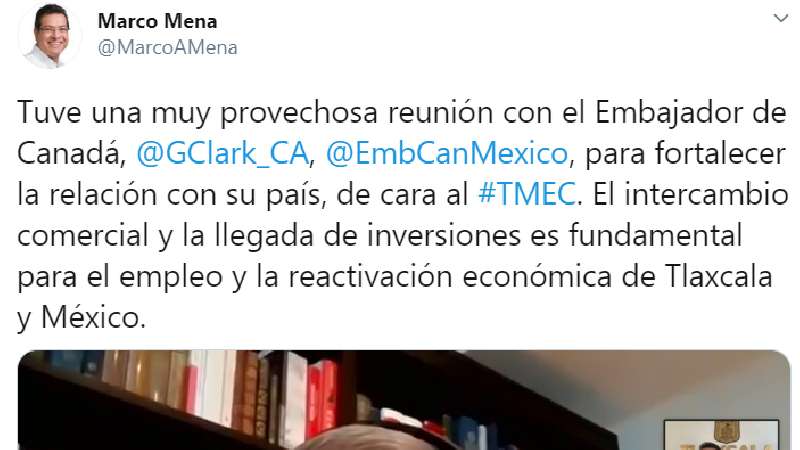 Marco Mena y embajador Graeme C. Clark fortalecen relación Tlaxcala-C...