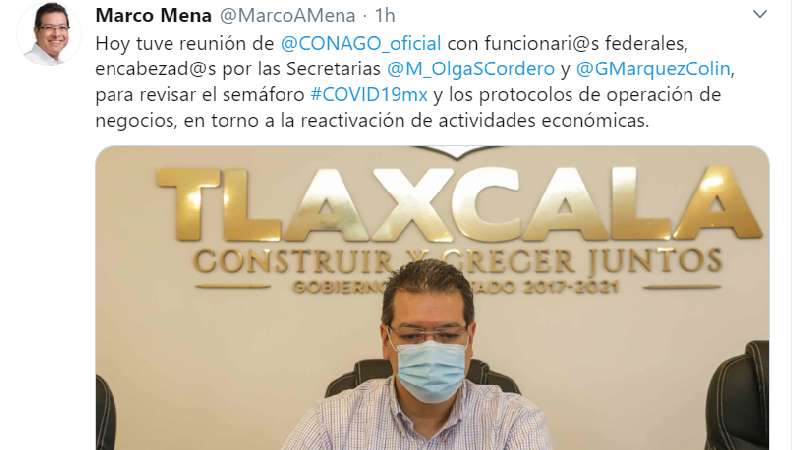 Revisa Marco Mena con funcionarios federales semáforo epidemiológico...