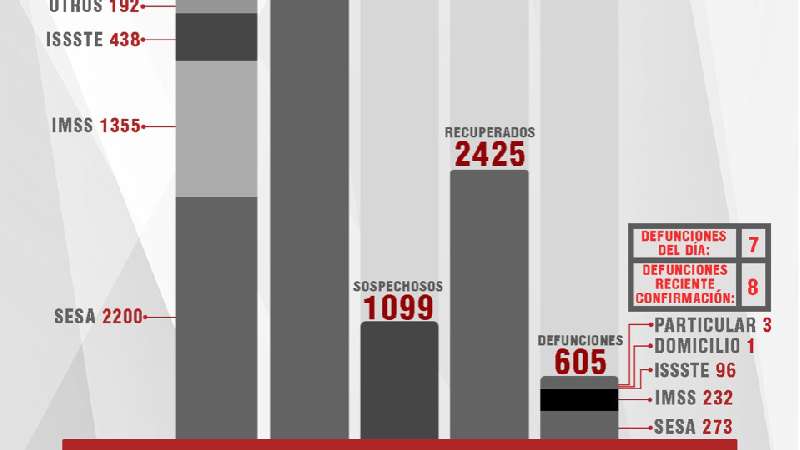 Confirma SESA 25 personas recuperadas, 75 casos positivos y 7 fallecim...
