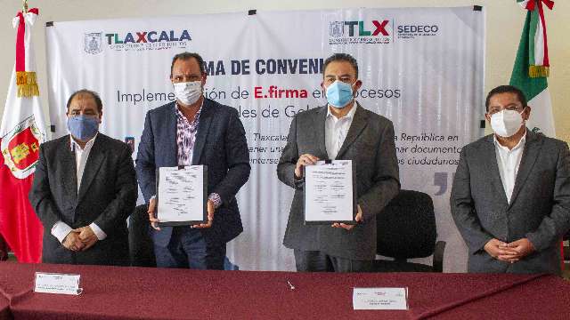 Signan Sedeco y TET convenio para implementar firma electrónica