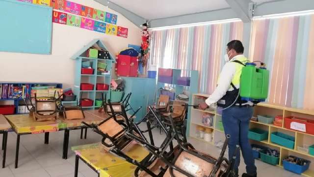 Inicia CEPC desinfección y limpieza de instituciones educativas