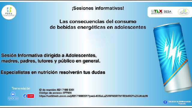 Difunde SESA consecuencias del consumo de bebidas energéticas en adol...