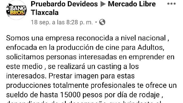 Alertan por anuncio de empresa que ofrece hasta 15 mil por día por ci...