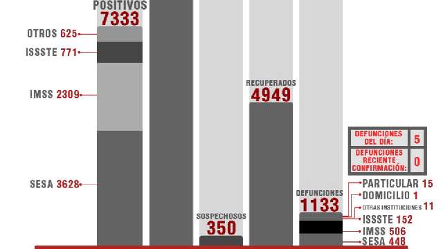 Confirma SESA 49 personas recuperadas, 5 defunciones y 31 casos positi...