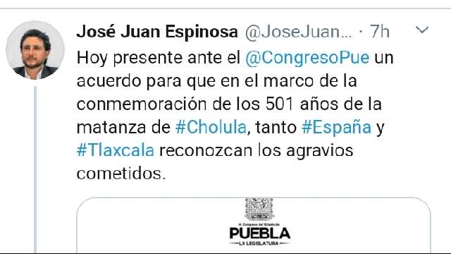 Diputado de Puebla quiere disculpa de Tlaxcala por agravios contra Cho...