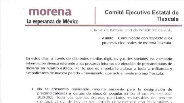 Pone orden Morena en Tlaxcala y da un estate quieto a los aspirantes, ...