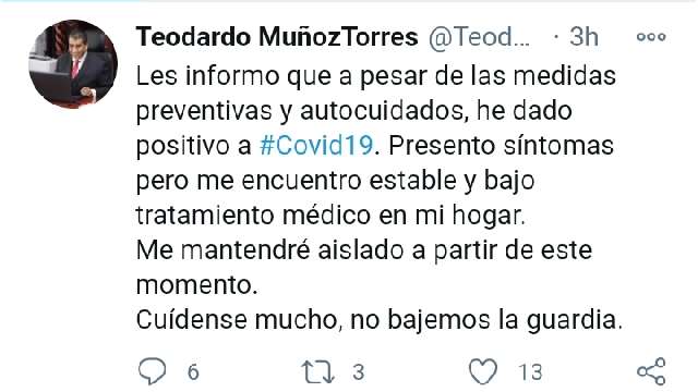 Covid se propaga entre funcionarios, Teodardo Muñoz, director general...