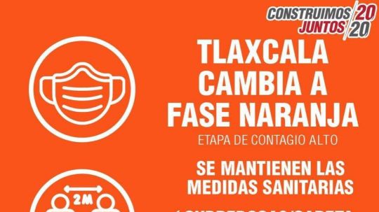 Pide ayuntamiento de Tlaxcala reforzar medidas sanitarias ante semáforo naranja