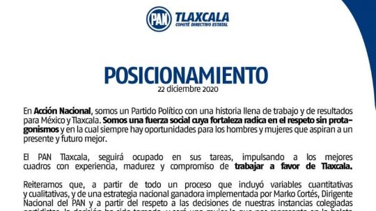 PAN refrenda compromiso con mega alianza Unidos por Tlaxcala