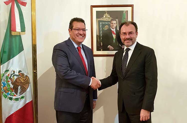 Marco Mena se reúne con Luis Videgaray en Italia