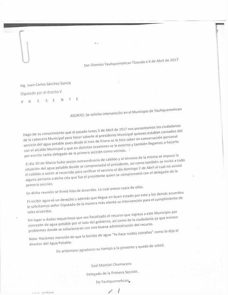 Agua provoca conflicto en Yauhquemehcan 