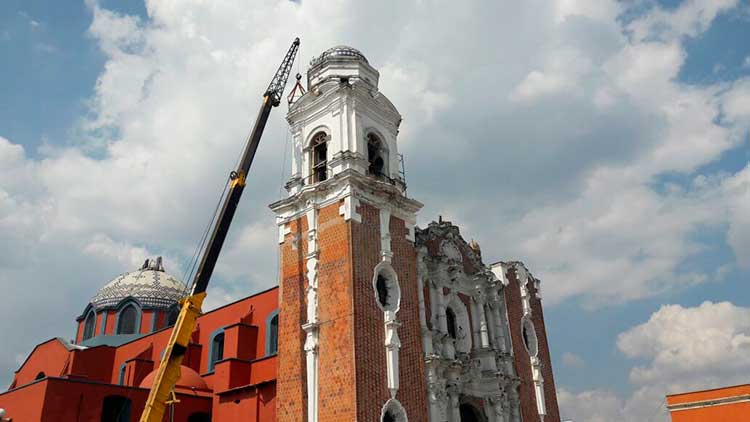 Inició intervención de torre y cúpula de  San José