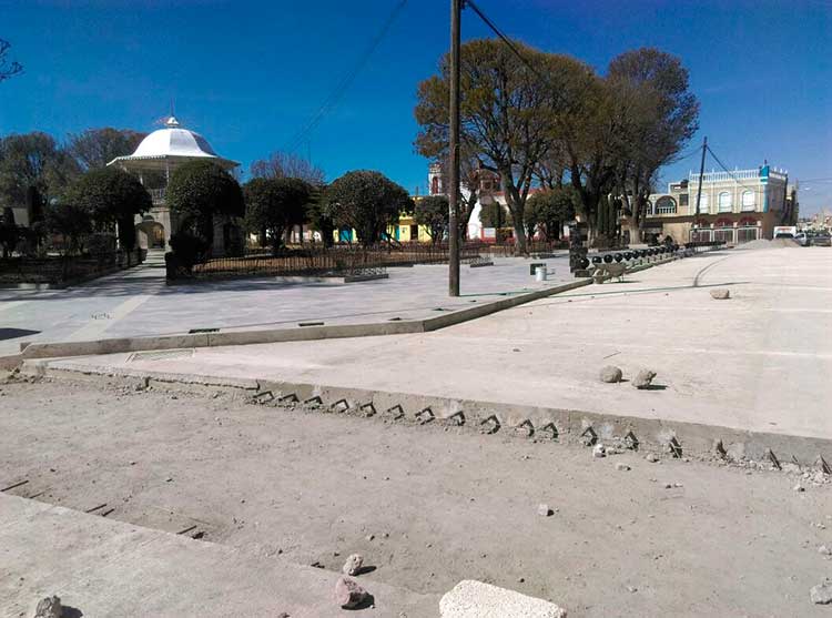 Avanzan 92 por ciento obras en Ixtenco