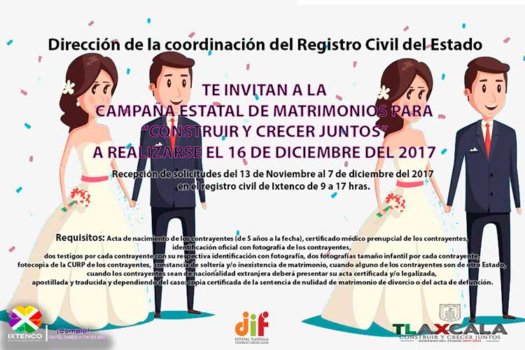 Campaña Estatal de Matrimonios para Construir y Crecer Juntos