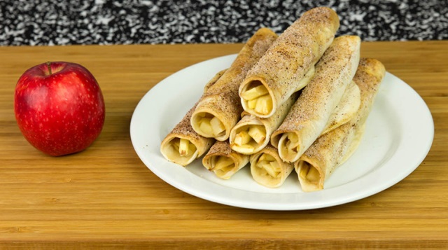 Taquitos de manzana.